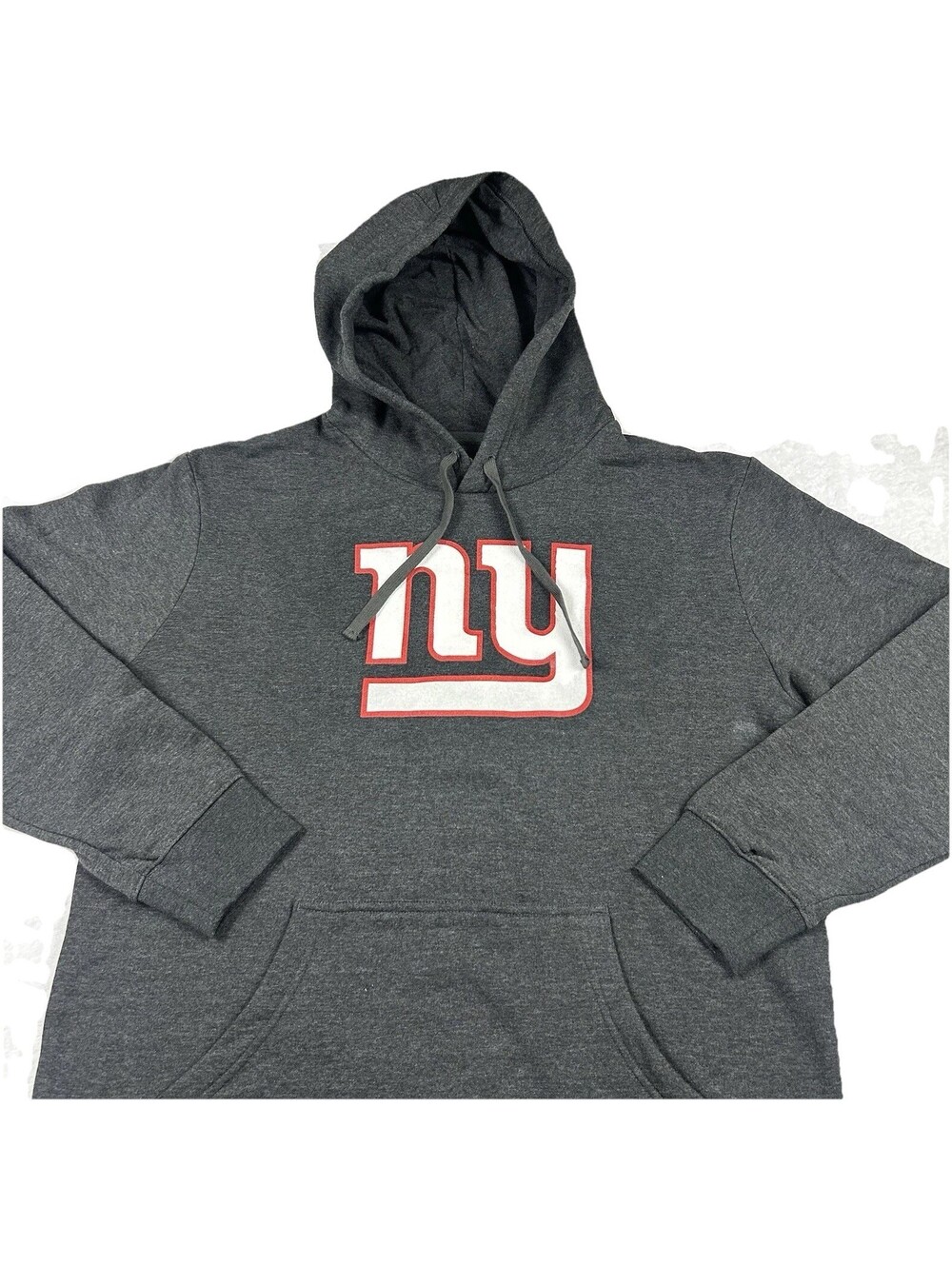 New York Giants Gray Pullover Hoodie Sweatshirt Authentic Fanatics NFL Apparel